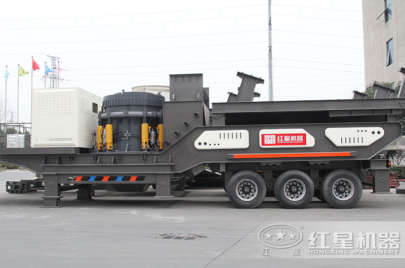 移動(dòng)圓錐式石子破碎機(jī)圖片、適用于硬料